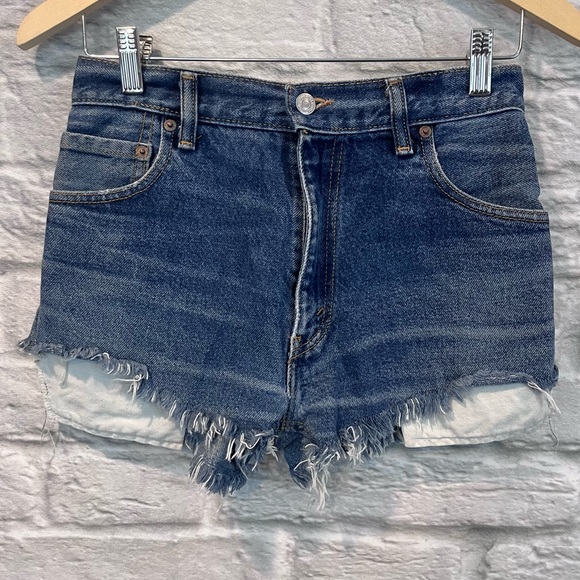 Levi's Pants - Levi’s Women’s 27” Cut Off Super Short Upcycled Repurposed Denim Shorts